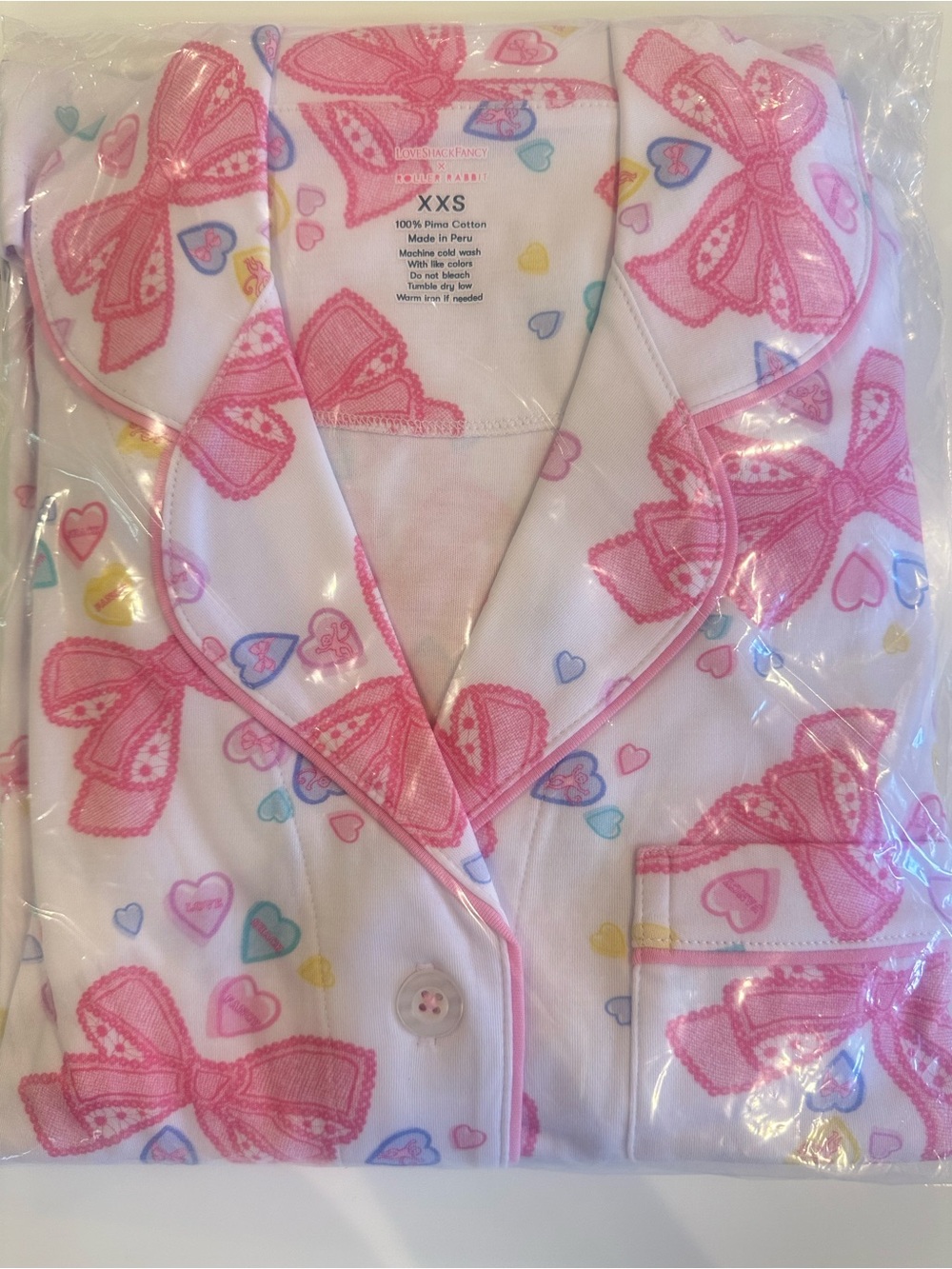 Loveshackfancy x Roller Rabbit Doily Beaux Long sleeve Polo Pajama Set